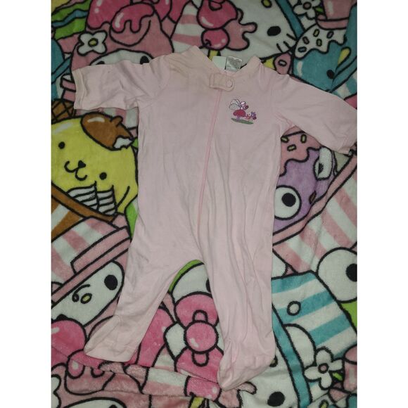 Circo Baby 0-3M 100% Cotton Sleeper Mushroom Flower Fairy Pastel Hot Pink Onesie - Picture 2 of 8